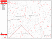 Silver Spring Wall Map Red Line Style